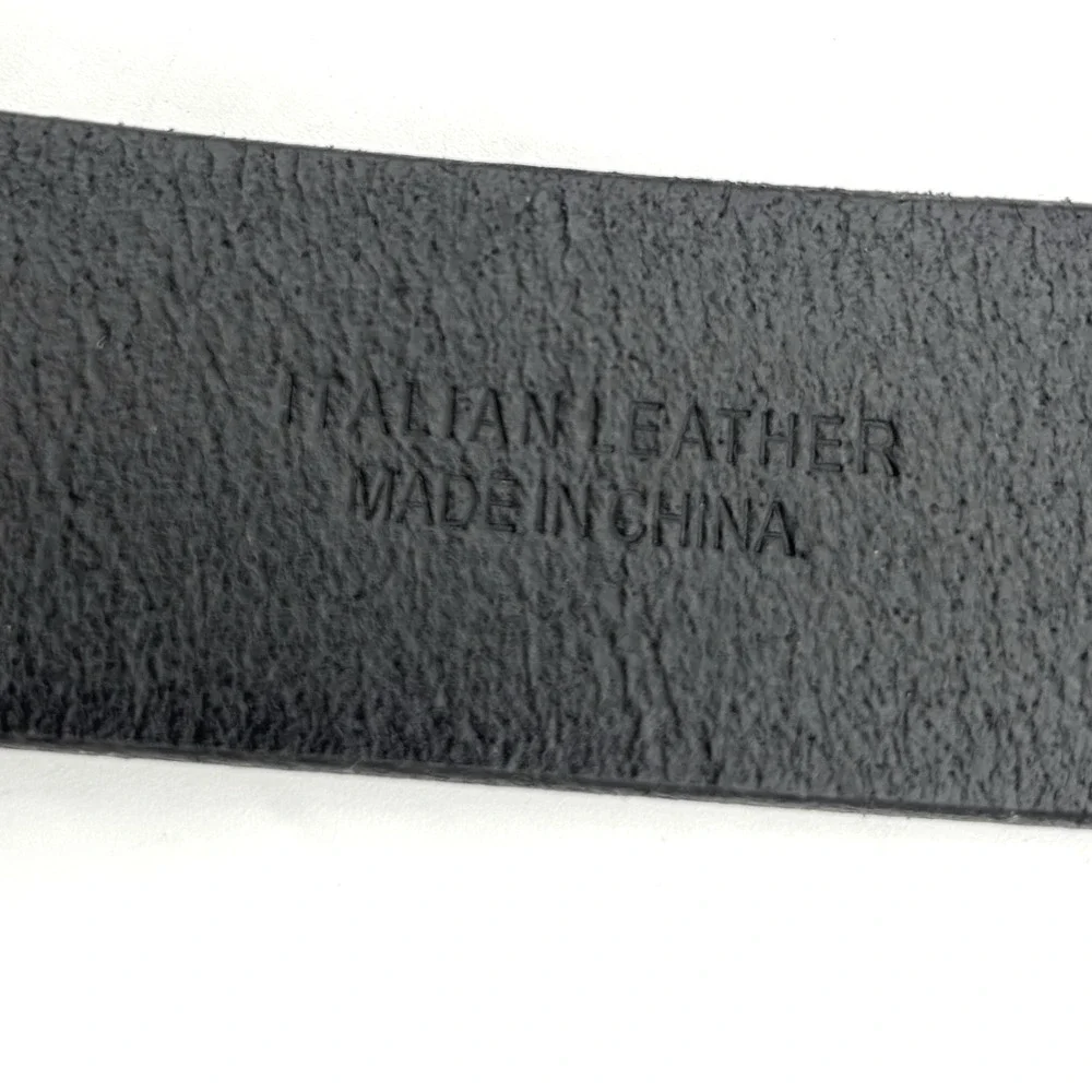 POLO RALPH LAUREN Mens Pony Black Italian Leather Belt Silver Buckle Size 40 100
